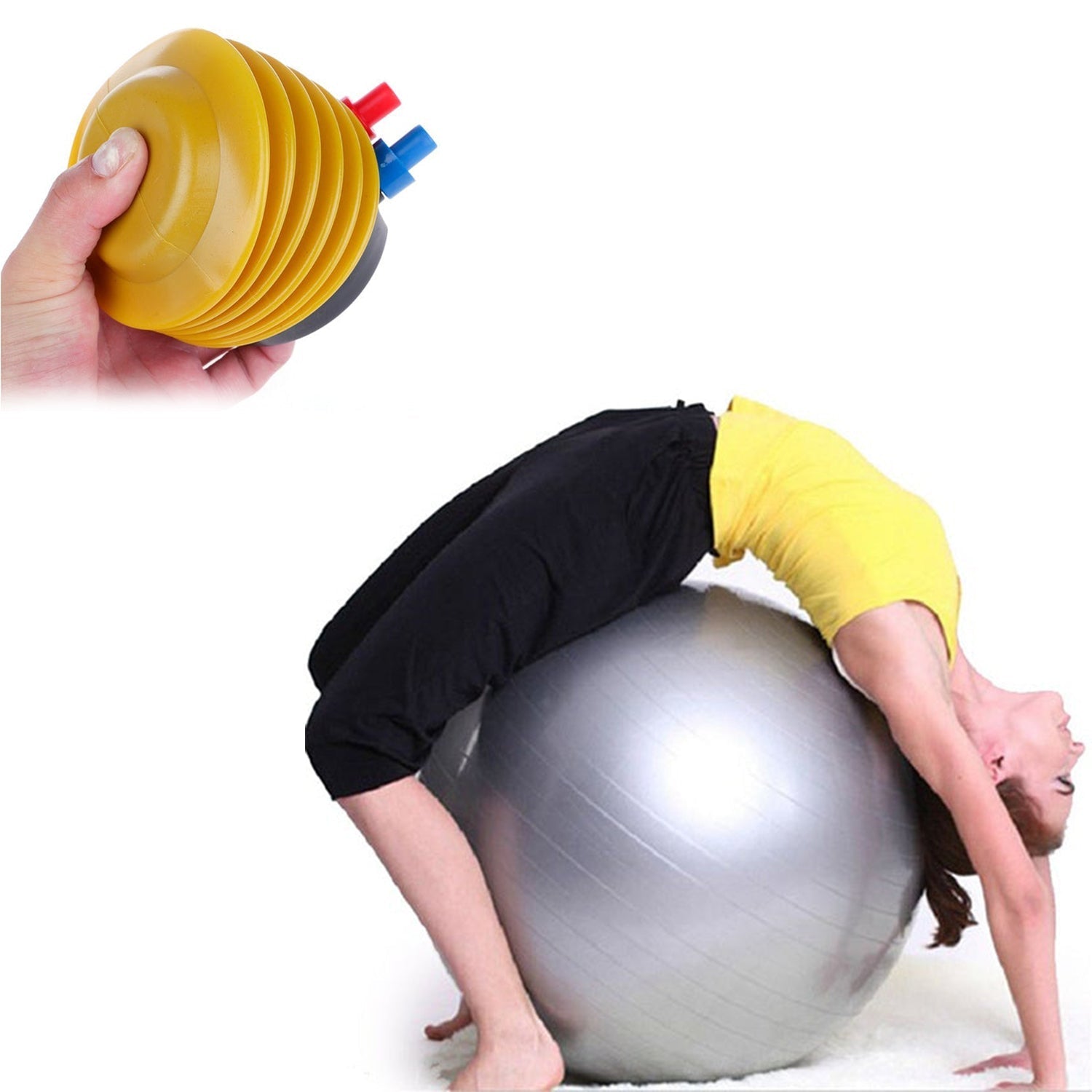 Heavy Duty Gym Ball Non-Slip Stability Ball with Foot Pump for Total Body Fitness Heavy Duty Gym Ball Non-Slip Stability Ball with Foot Pump for Total Body Fitness